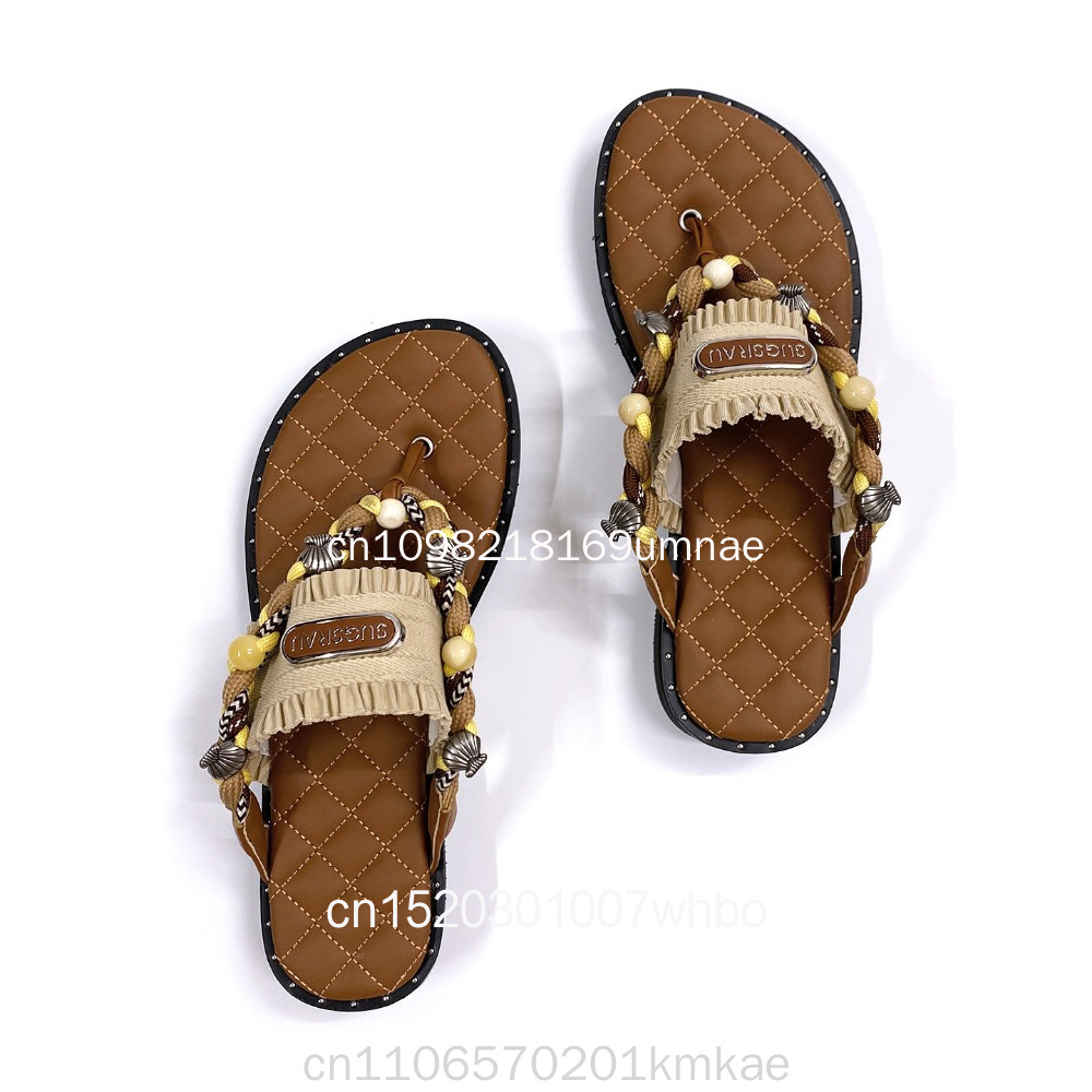 Neue Retro Gewebte Damen-Hauss – Flip Flop Leather Men Bewertung und Preis