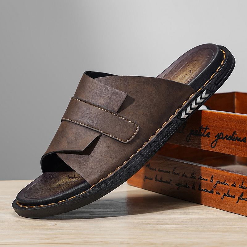 2026 Sommer Klassische Leder-H – Flip Flop Leather Men Bewertung und Preis