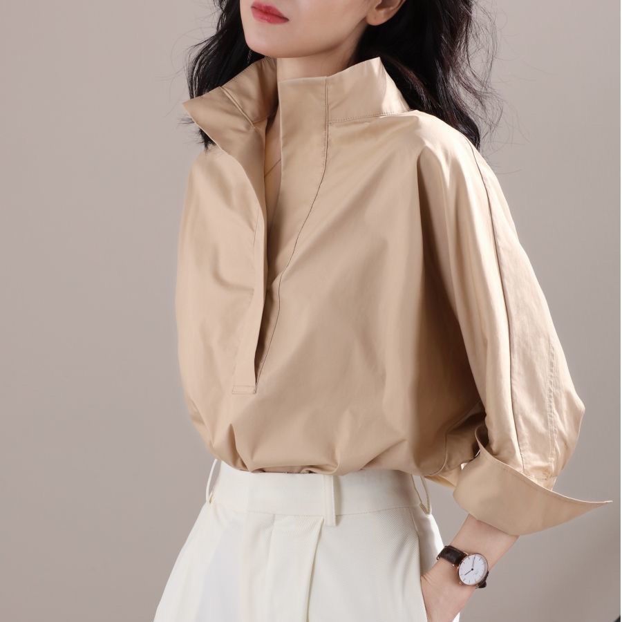 Frühherbst 2023 Damen-Oberteil – Shirt Camp Collar Bewertung und Preis
