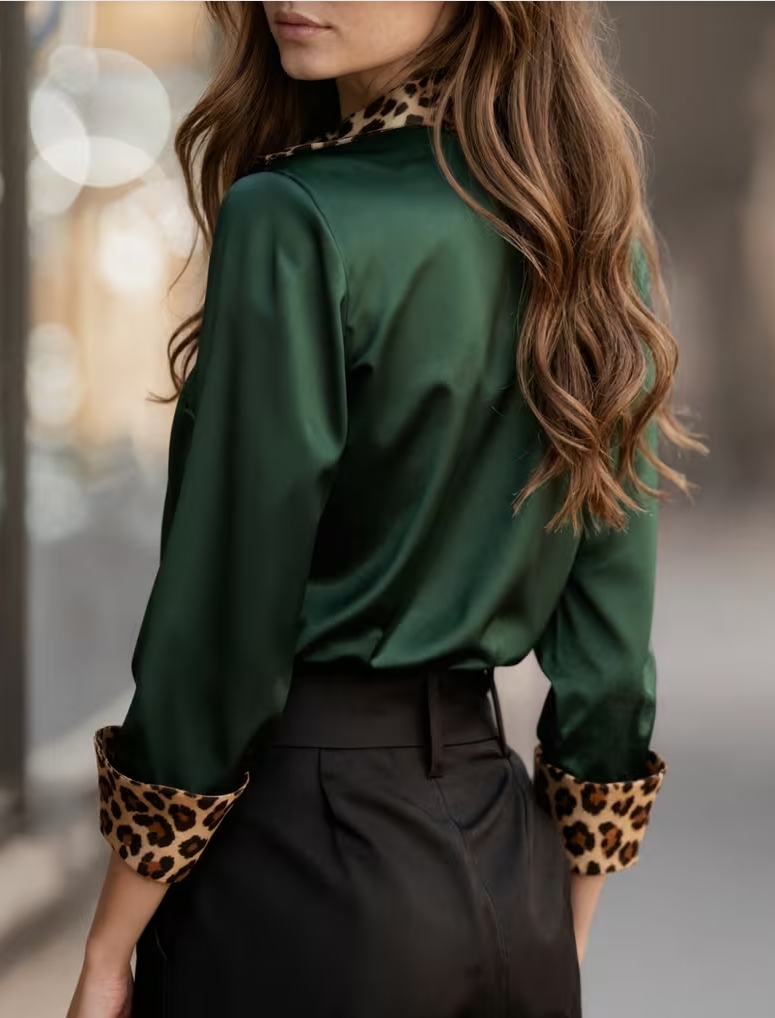 Elegantes, langärmliges Button – Shirt Camp Collar Bewertung und Preis